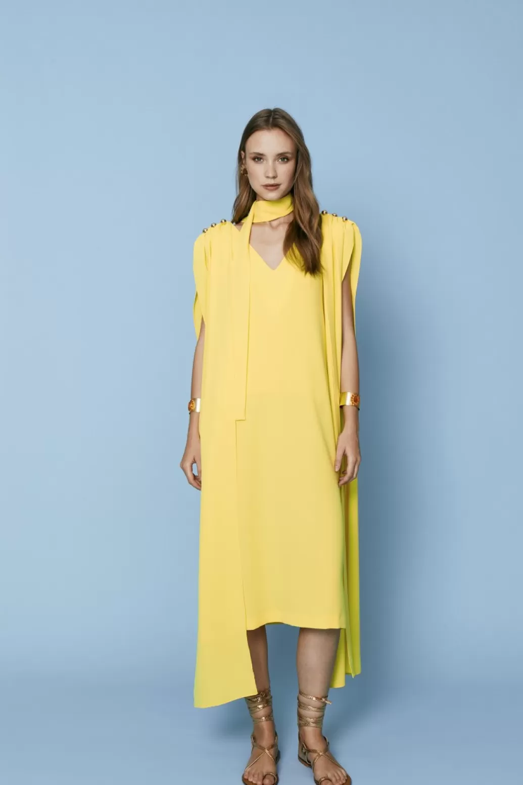 Discount VESTIDO COSMINAAMARILLO Midi dresses